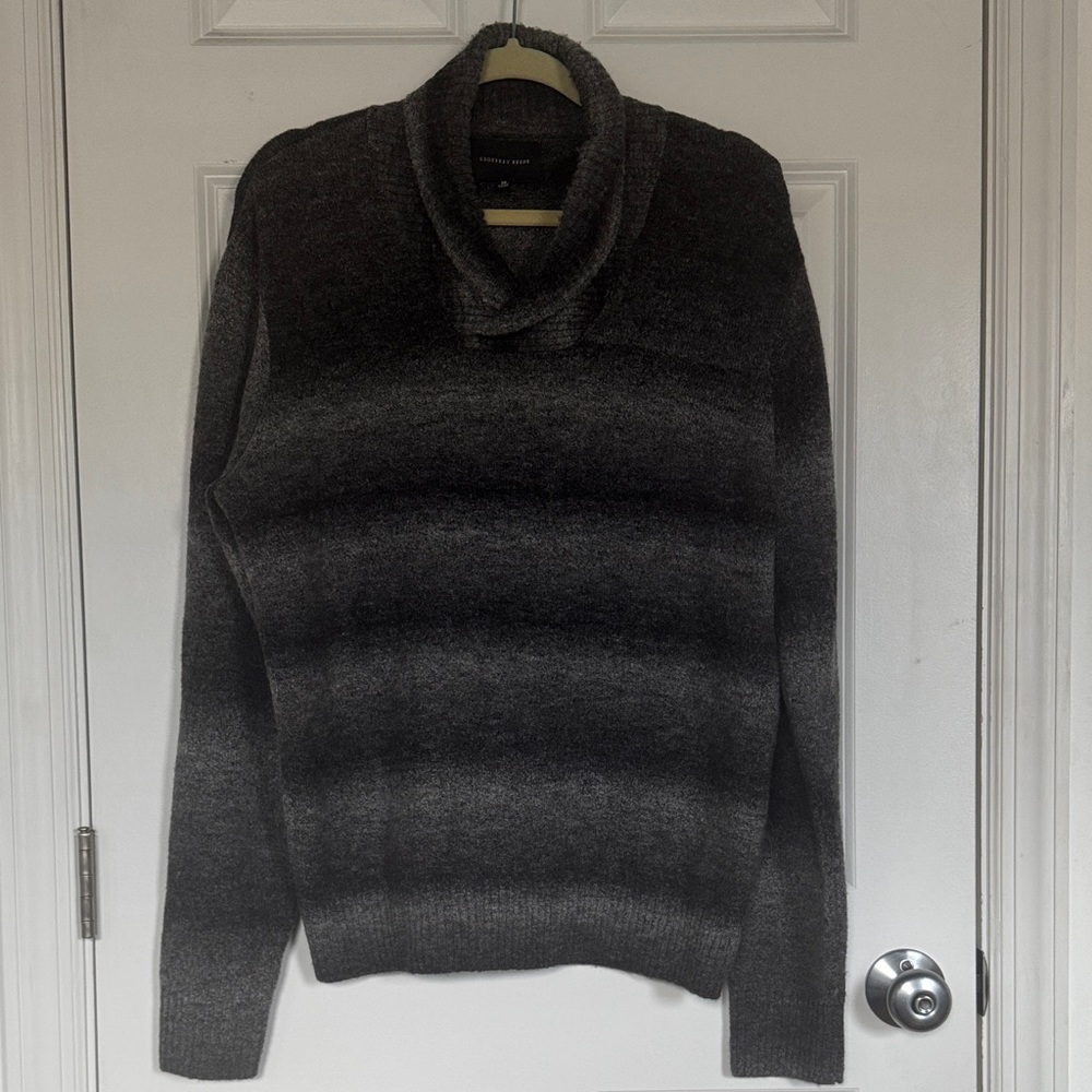 Geoffrey Beene Gray Ombré Shawl Neck Sweater